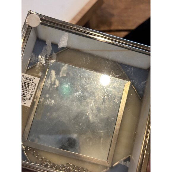 Elegant Glass & Metal Jewelry Box With signed Japan Beaded Necklace set of two p - Picture 6 of 16